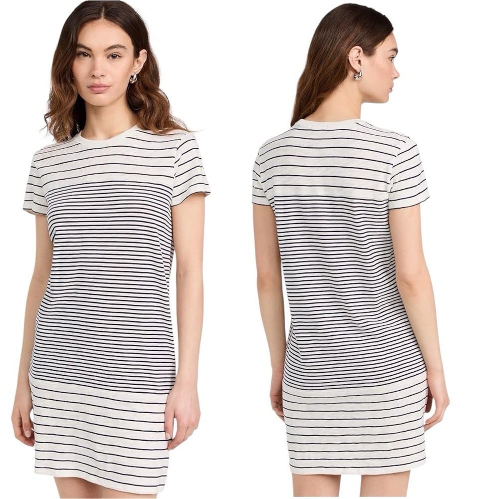 Anthony Thomas Melillo ATM Women's Slub Jersey Short Sleeve T-Shirt Dress. Sz M